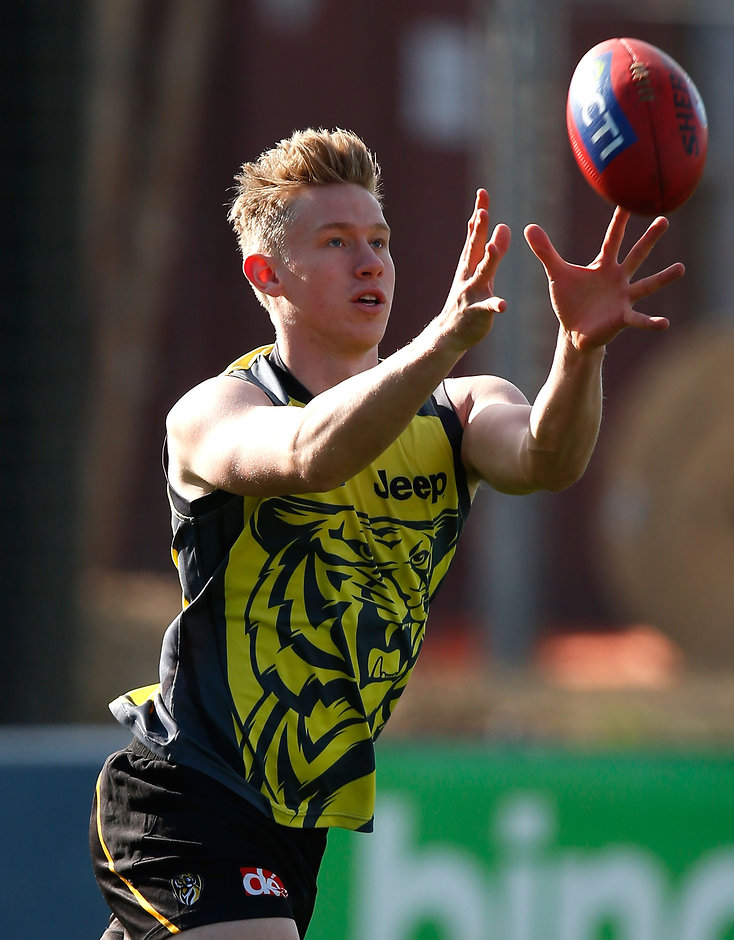 AFL 2015 Training - Richmond 040815 MELBOURNE, AUSTRALIA - AUGUST 4: Reece McKenzie of the Tigers in action during the Richmond Tigers training session at the ME Bank Centre, Melbourne on August 4, 2015. (Photo: Michael Willson/AFL Media)